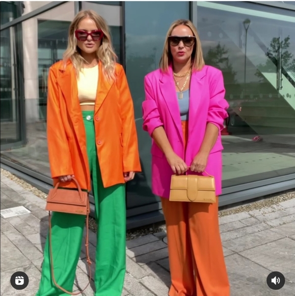 Zara* belted wide leg green pants bloggers fav - Picture 10 of 15